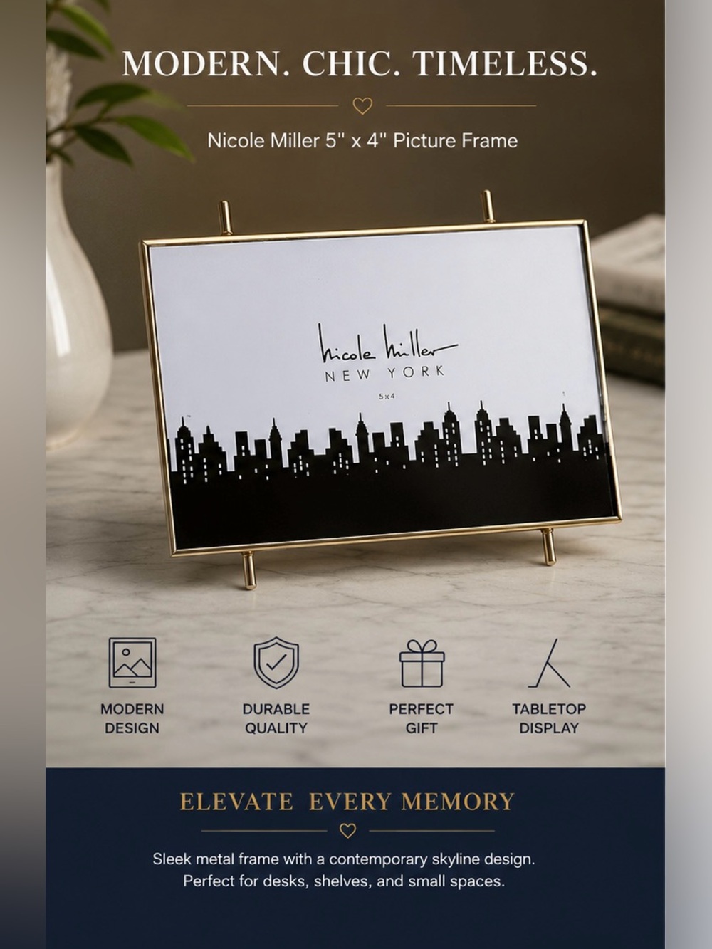 Modern contemporary picture frame 5” x 4”
